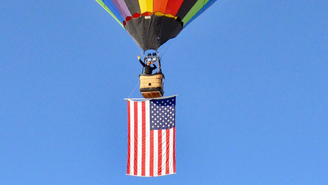 Big Sky Build Balloon Sporting Usa Flag