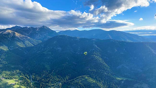 Hot Air Balloon Spring View
