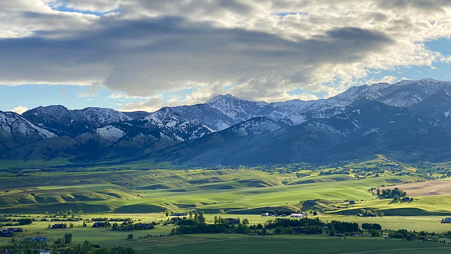 Bridger Mountain Views From Hot Air Balloon