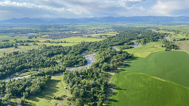 Gallatin Valley Scenic Hot Air Balloon Views