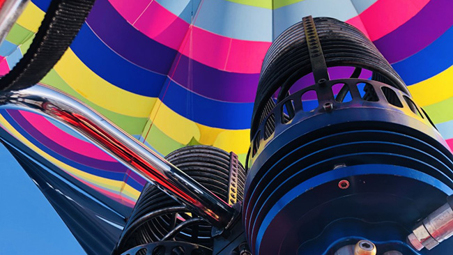 Burners Creating Hot Air To Lift