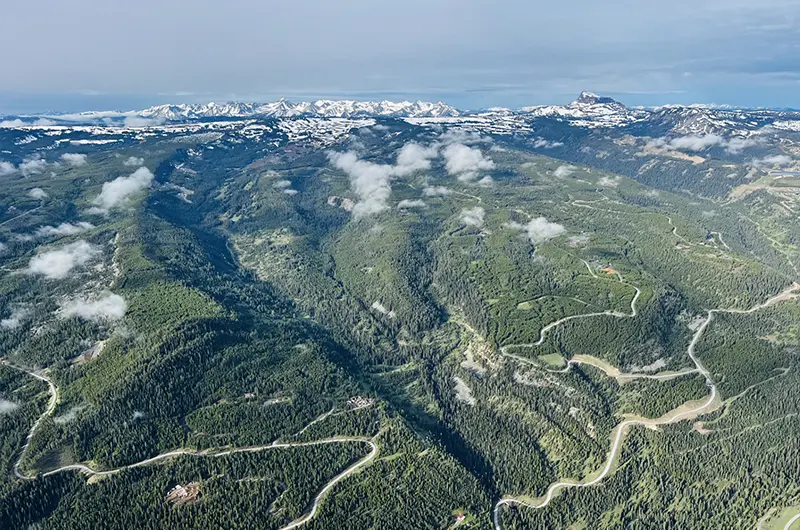 Big Sky Mt Mountain Views From Balloon
